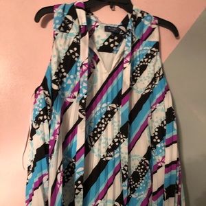 Multi colored sleeveless blouse